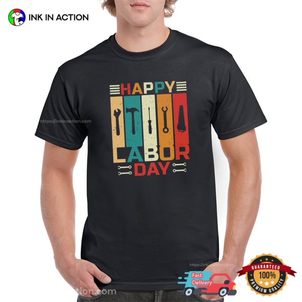 Happy Labor Day United States Vintage Style T-shirt