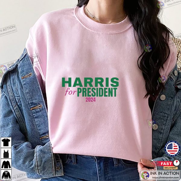 Harris For President 2024 Unisex T-shirt, Kamala Harris Campaign Apparel