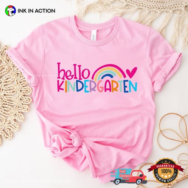 Hello Kindergarten Rainbow Comfort Colors T-shirt