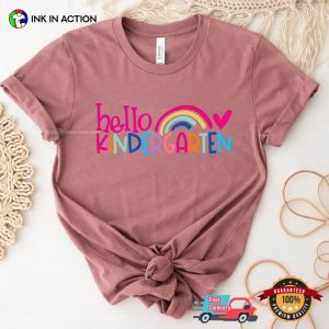 Hello Kindergarten Rainbow Comfort Colors T shirt 3