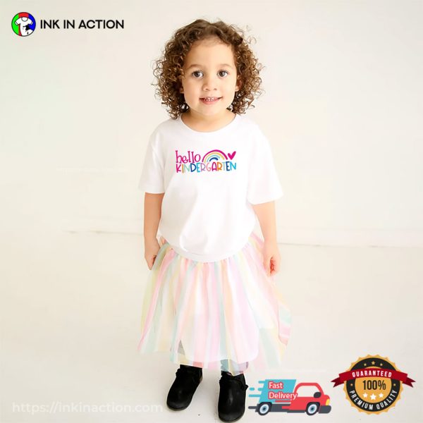 Hello Kindergarten Rainbow Comfort Colors T-shirt