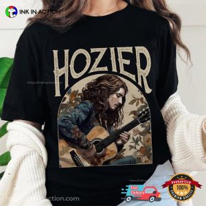 Hozier Guitar Portrait Fanart Concert T shirt 3