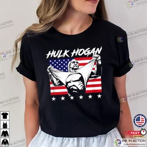 Hulk Hogan American Flag Pro Wrestling T-Shirt
