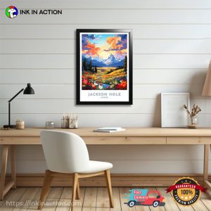 Jackson Hole Travel Poster of Wyoming Wall Art No.1 2