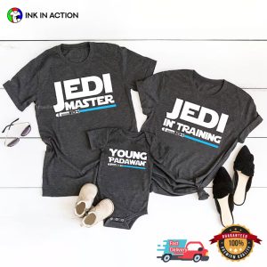 Jedi Master And Young Padawan Star Wars Family Matching T shirt 2