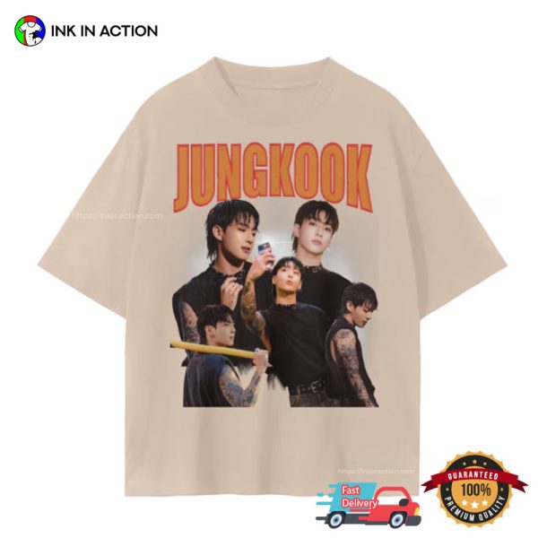 Jungkook BTS Collage 90s Style T-shirt