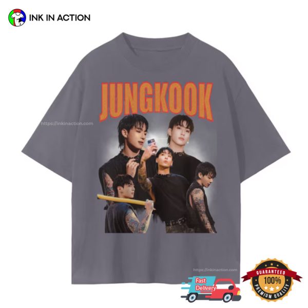 Jungkook BTS Collage 90s Style T-shirt