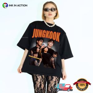 Jungkook BTS Collage 90s Style T-shirt
