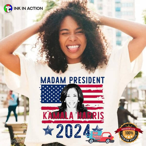 Kamala Harris Madam America President 2024 T-shirt