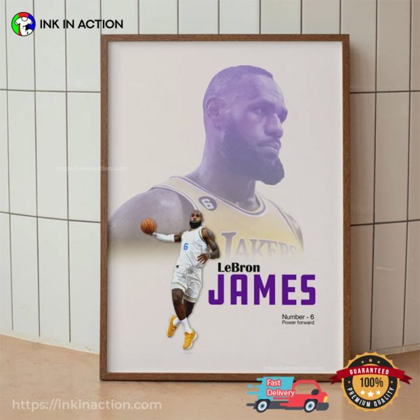 Lebron James LA Lakers NBA Poster