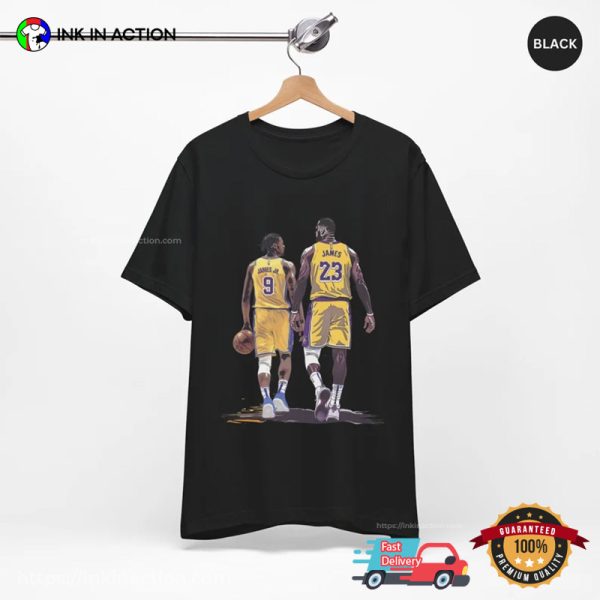 Lebron And Bronny James Father And Son Basketball Shirt