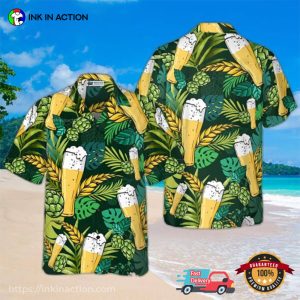 Lover’s Aloha Green Tropical Beer Hawaiian Shirt 2