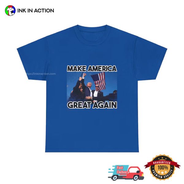 Make America Great Again Trump Assassination Photo T-shirt