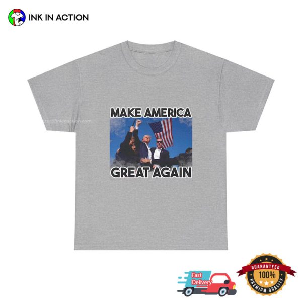 Make America Great Again Trump Assassination Photo T-shirt