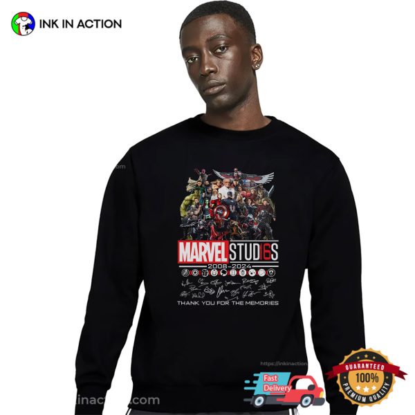 Marvel Studios 16th Anniversary Thank You For The Memories T-shirt