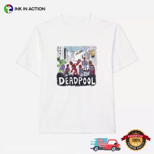 Marvel Studios Deadpool Avengers Funny Art T shirt 3