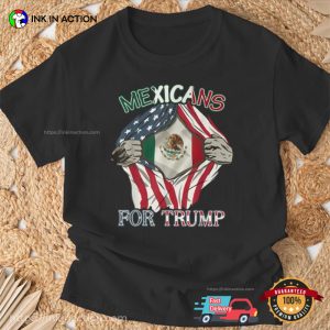 Mexicans For Trump 2024 Mexico Usa Friendship Flag T Shirt