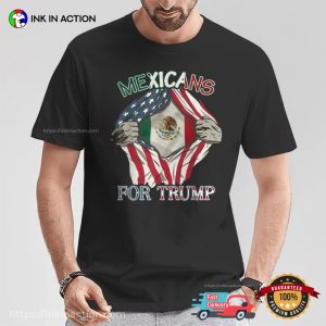 Mexicans For Trump 2024 Mexico Usa Friendship Flag T Shirt 2