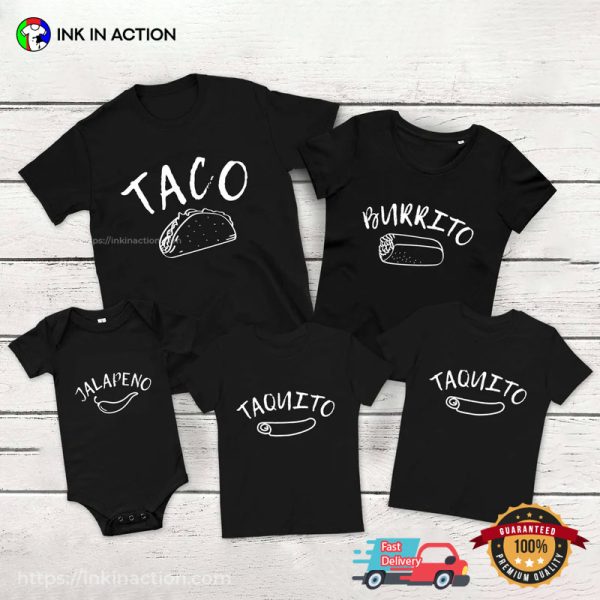 Mexico Fast Food Family Trip Matching T-shirt