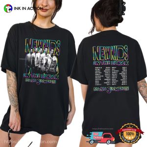 Nkotb Magic Summer Rock Band Nkotb 2024 Music Tour 2 Sided Shirt