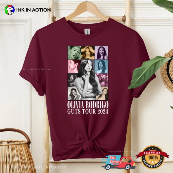 Olivia Rodrigo Guts Tour 2024 Music Concert Shirt
