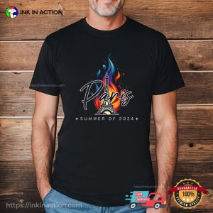 Paris Summer Of 2024 Eiffel Tower Olympics Flame T shirt 2