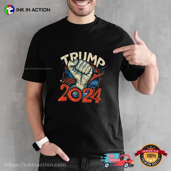 Patriotic Trump Try Hand Graphic T-shirt