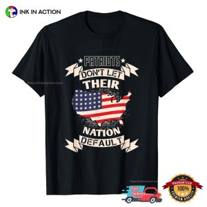 Patriots Don't Let Their Nation Default Vintage USA Patriot Day T shirt 3