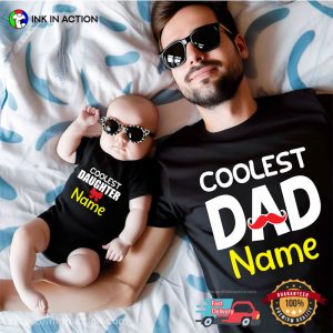 Personalized Coolest Dad And Coolest Daughter Matching T shirt