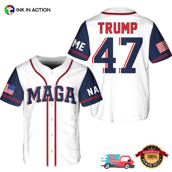 Personalized Donald Trump MAGA Baseball Jersey