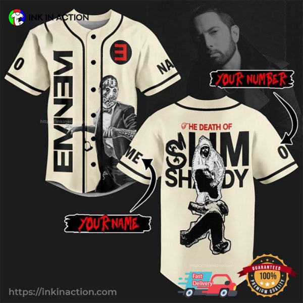 Personalized Eminem The Death Of Slim Shady Baseball Jersey