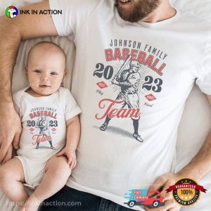 Personalized Family Baseball Team Vintage Matching T shirt 2