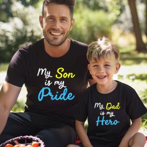 Pride And Hero Dad And Son Matching T-Shirt