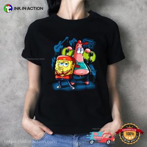 Punk Rock Spongebob SquarePants And Patrick Star Hip Hop Graphic Tee 3