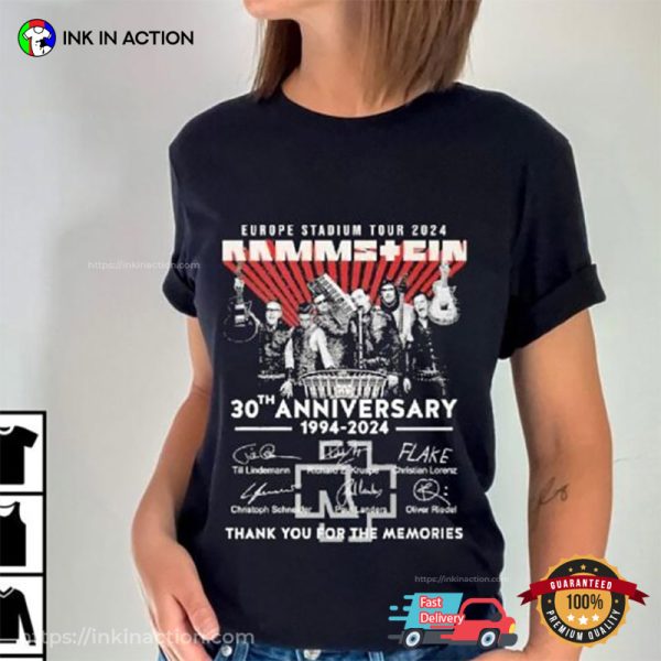 Rammstein 30th Anniversary Europe Stadium Tour 2024 T-Shirt