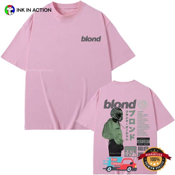 Rapper Frank Ocean Blond Album Japanese Style 2 Sided T-shirt