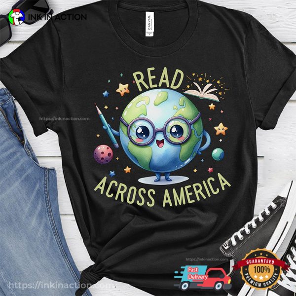 Read Across America Adorable Nerd Earth T-shirt