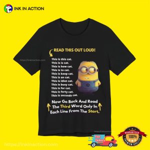 Read This Out Loud Funny Prank Minion Tee 3