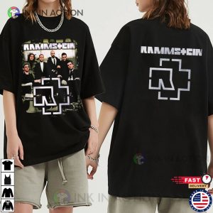 Retro 90s Rammstein Rock Band 2 Side Shirt