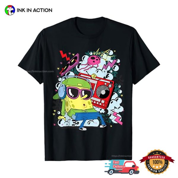 Spongebob With Boombox Hip Hop Graphic Unisex T-shirt