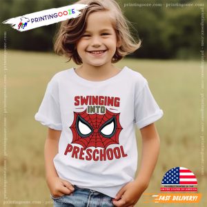 Swinging Into Preschool Spiderman Marvel T-shirt