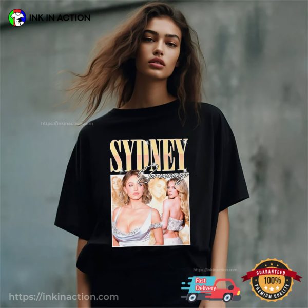 Sydney Sweeney Vintage Retro Portrait T-shirt