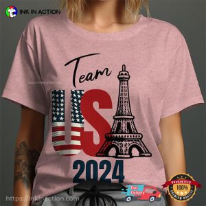 Team USA Eiffel 2024 Olympics T shirt 2