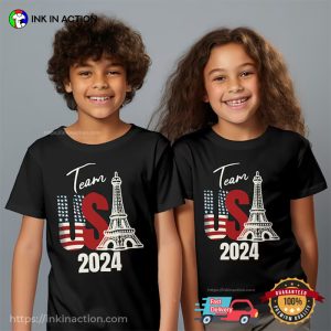 Team USA Eiffel 2024 Olympics T shirt 4