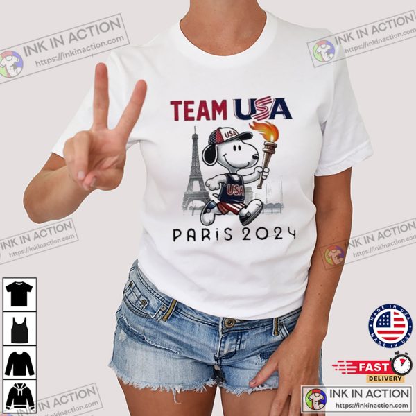 Team USA Snoopy Olympic 2024 T-shirt