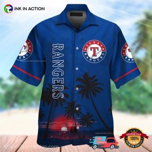 Texas Rangers Baseball Tropical Hawaiian Shirt