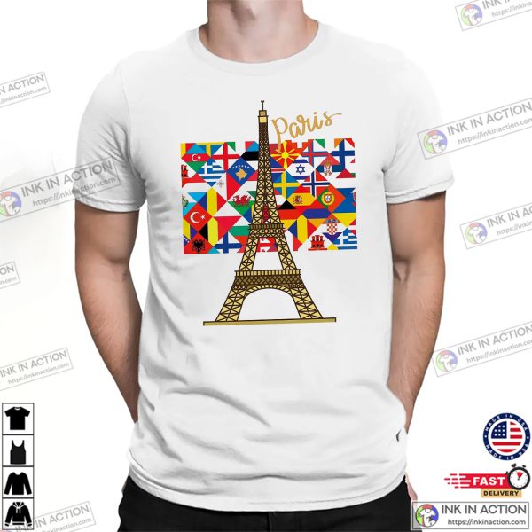 The 2024 Summer Olympics Flags Of The World T-shirt