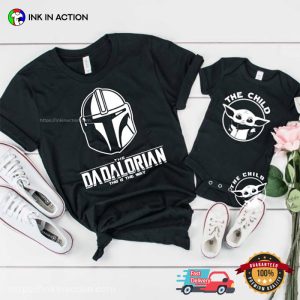 The Dadalorian and The Child Funny Star Wars Dad And Kid Matching T-shirt 1