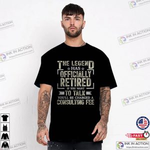 The Legend Has Officially Retired Vintage 90s Style T-shirt