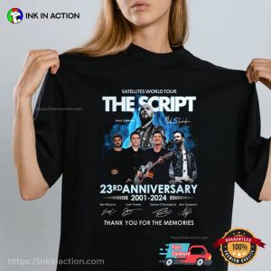 The Script Rock Band 23rd Anniversary Signatures T shirt 2